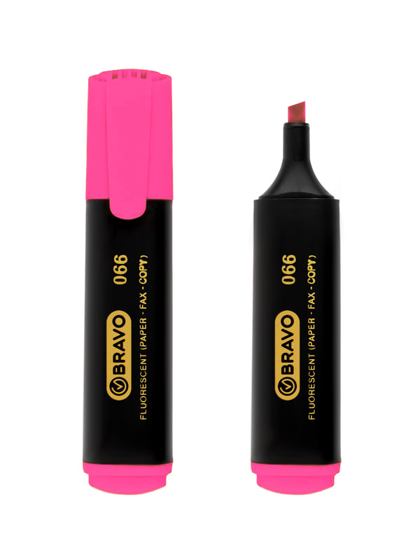 Bravo Highlighter Pen - Pink
