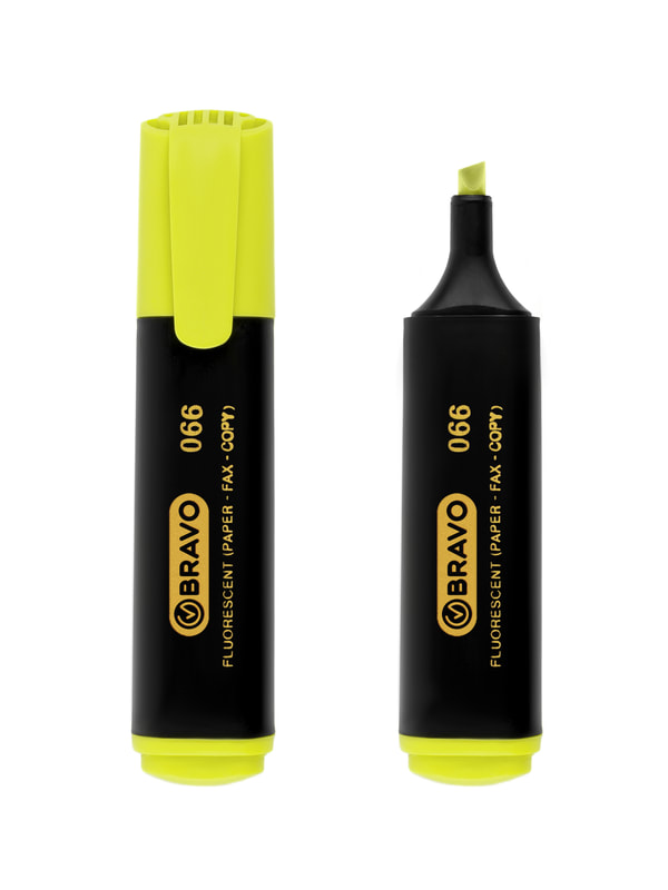 Bravo Highlighter Pen - Yellow