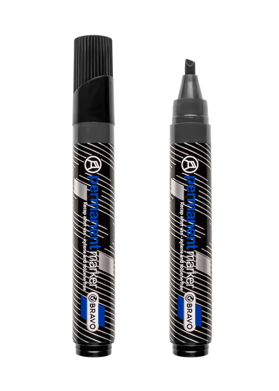 Bravo Permanent Marker Chisel Point - Black