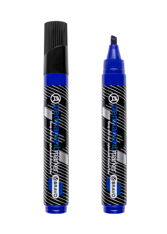 Bravo Permanent Marker Chisel Point - Blue