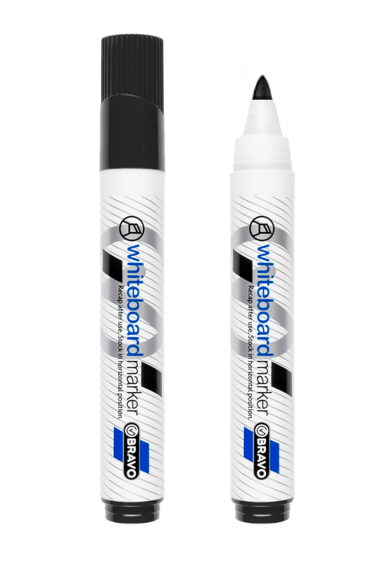 Bravo Whiteboard Marker Bullet Point - Black