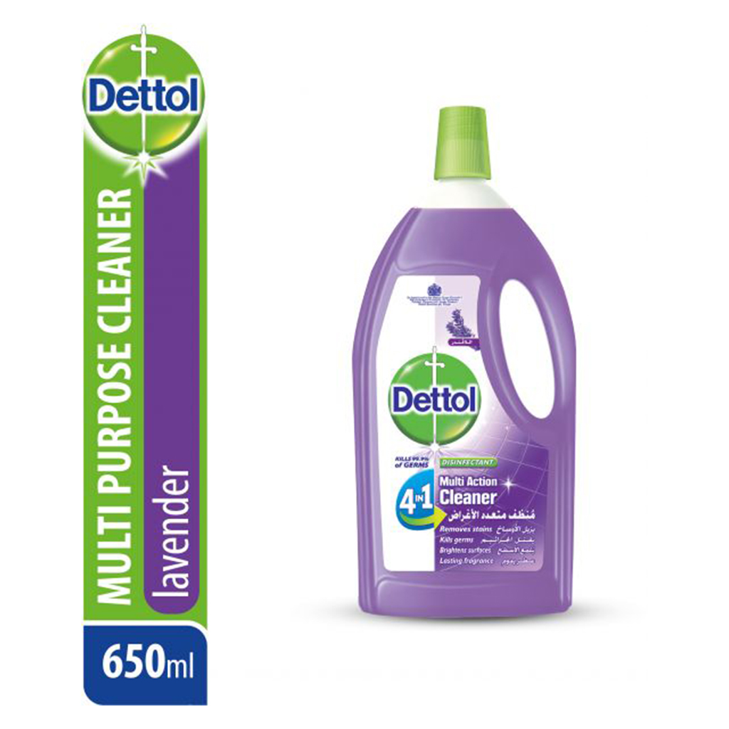 Dettol 4 in 1 Multi Action Cleaner - 650 ml- Assorted fragrance