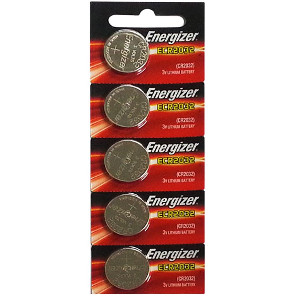Energizer Lithium Battery CR2032  - 3 Volts - 5/Pack