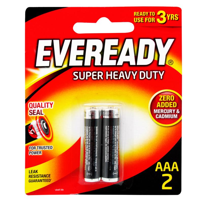Eveready Batteries 1212 AAA - 1.5 Voltage - Pack of 2
