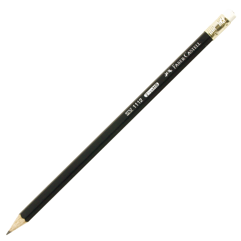 Faber Castell Pencil 2B - w/ Rubber Eraser No1112