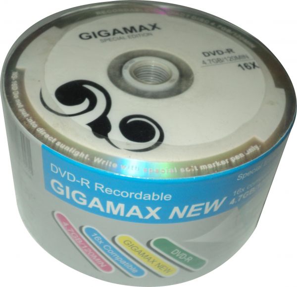 Gigamax DVD - 16X 4.7GB- Pack of 50