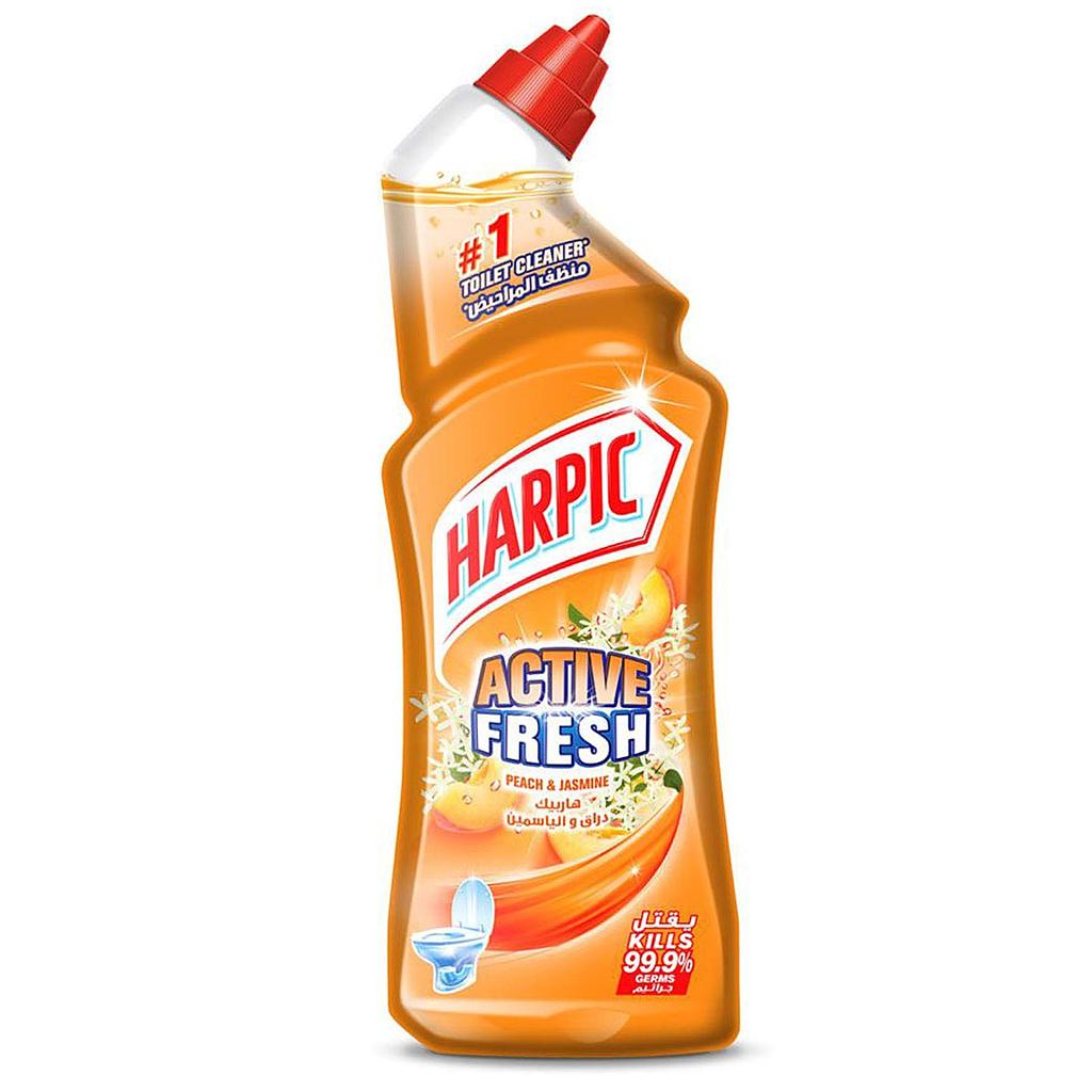 Harpic Active Fresh Toilet Cleaner - 700ml - Peach and Jasmine Scent 