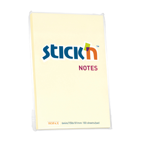 Hopax  Stick'n Notes - 4*6 - Yellow - No21014 
