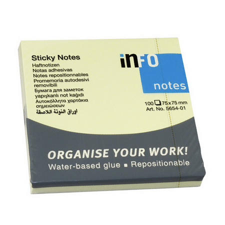 Info  Sticky Notes - 3*3 - Yellow