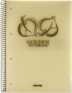 Mintra Golden - Silver Lined  Note Book - A4