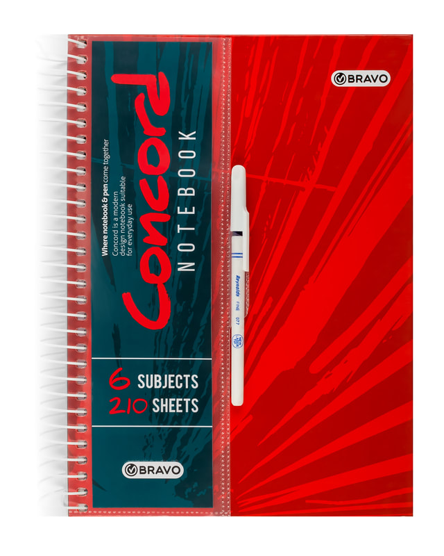 Sasco Concord Notebook - 6 Subjects - 210 Pages - A4