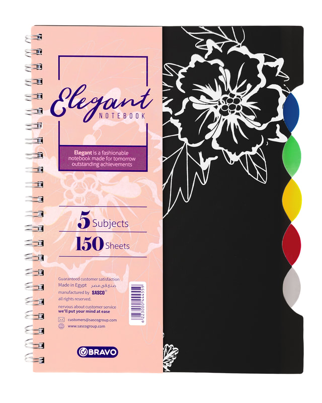 Sasco Elegant Notebook - 5 Subjects - 150 Pages - A4