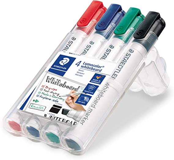 Staedtler White Board Marker Bullet Point - No301-S BK4D - Set