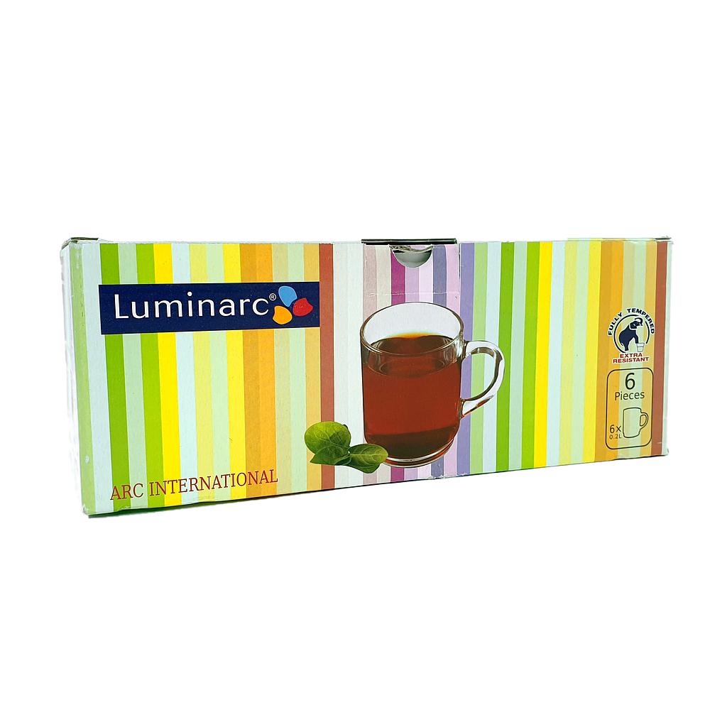 Tea Glasses With Handle - Transparent Clear - Set of 6