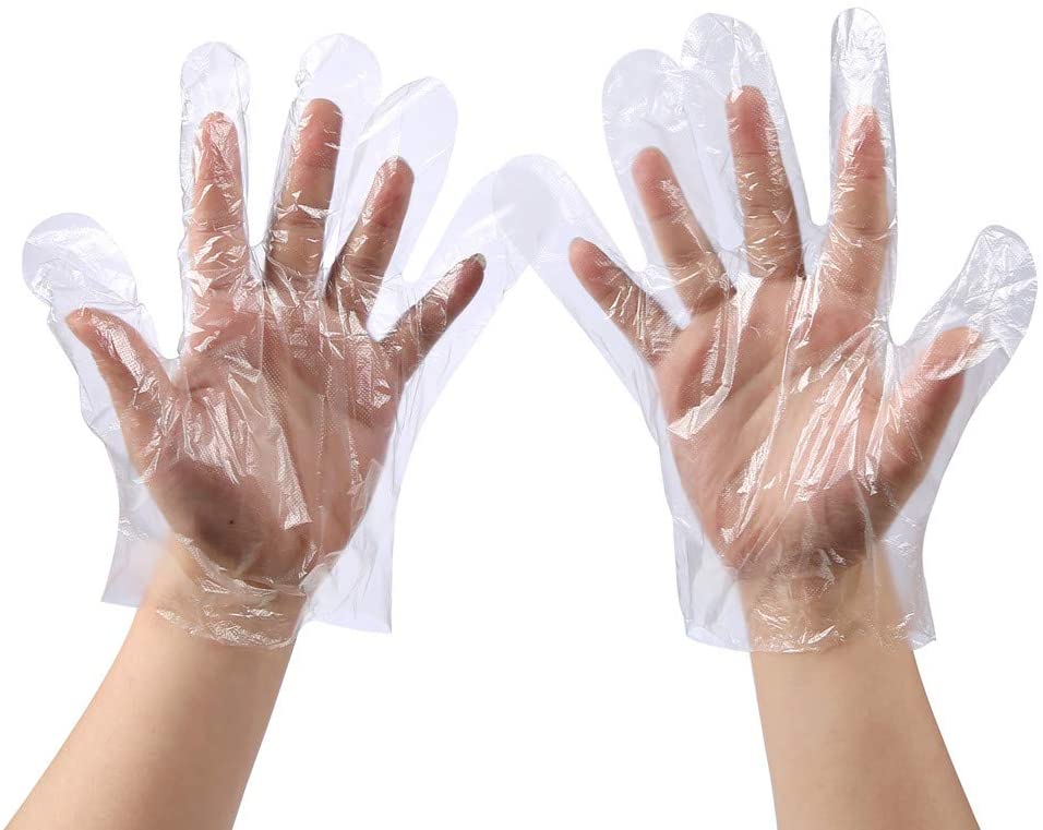 Transparent Plastic Gloves - Pack of 50