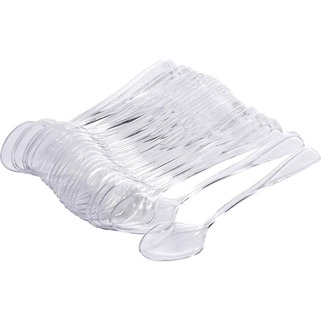 Transparent Plastic Spoons- Small- Pack of 100