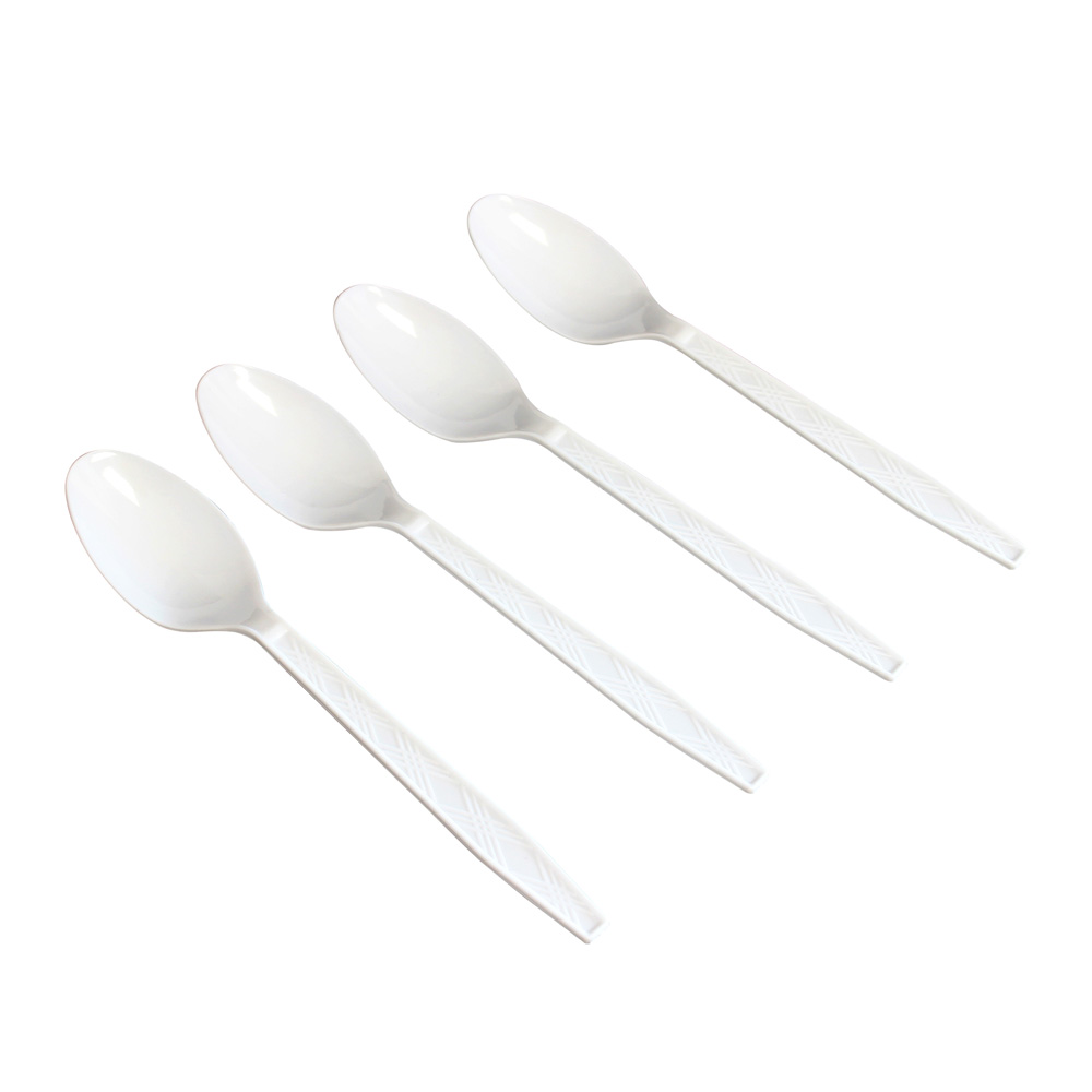 White Plastic Spoons-  Small- Pack of 100