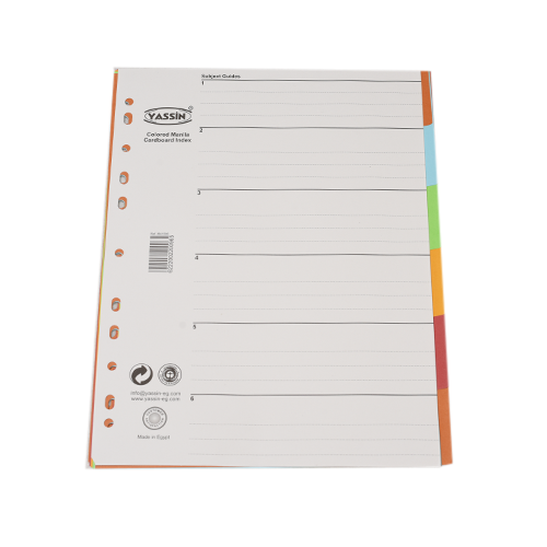 Yassin Carton Colored Dividers- 6 Dividers - MA1006